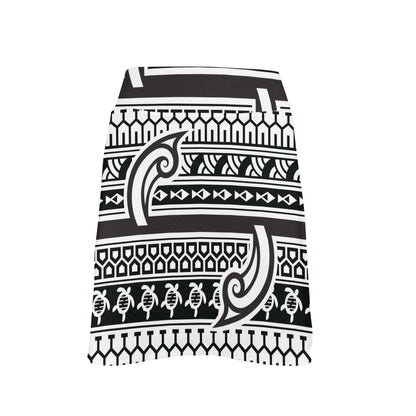 Samoan Style Print Design LKS305 17" Golf & Pickleball Skort with Pockets