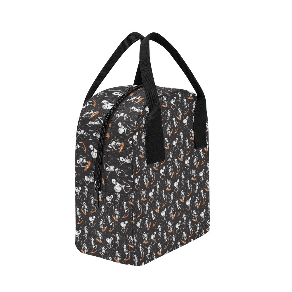 Skateboard With Skeleton Print Design LKS303 Insulated Lunch Bag