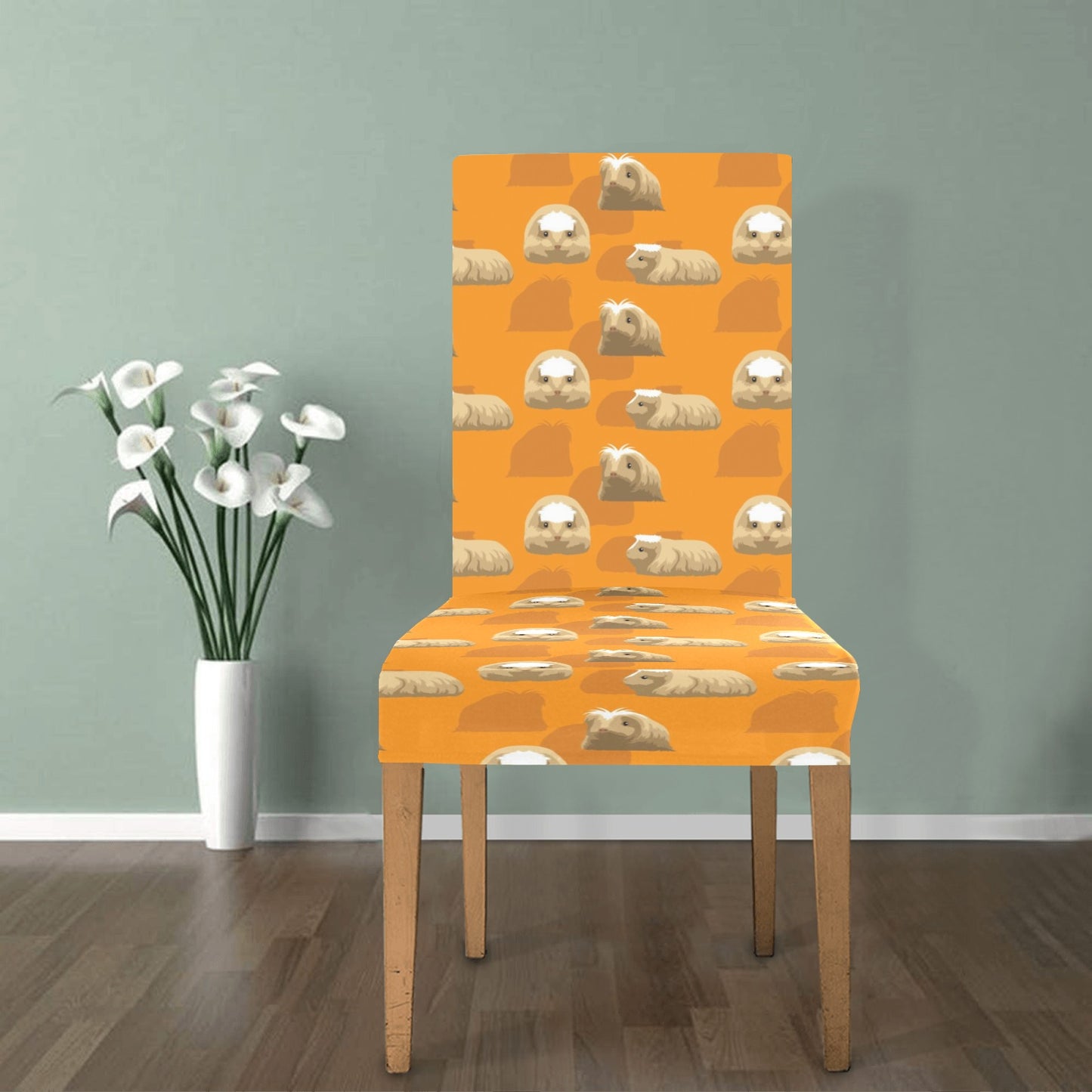 Guinea Pig Print Design LKS403 Dining Chair Slipcover