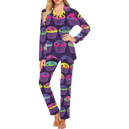 CupCake Halloween Women's Long Pajama Set