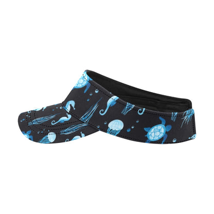 Sea Turtle Jelly Fish Sea Horse Print Design LKS3014 Unisex Sun Visor