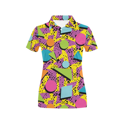80s Pattern Print Design 1 Women's Polo Shirt