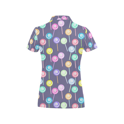 Lollipop Pattern Print Design LL03 Women's Polo Shirt