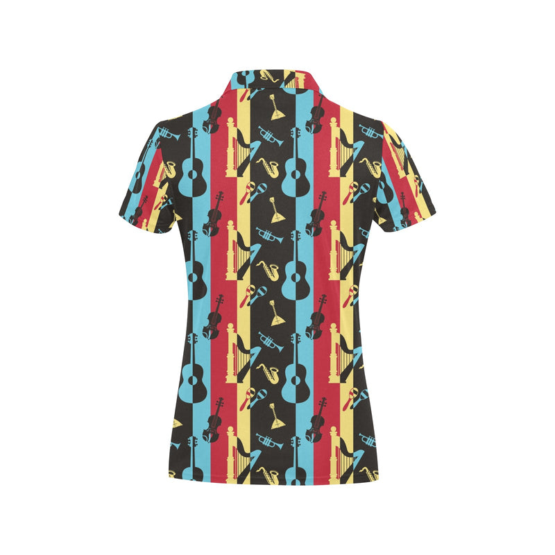 Jazz Pattern Print Design 02 Women's Polo Shirt