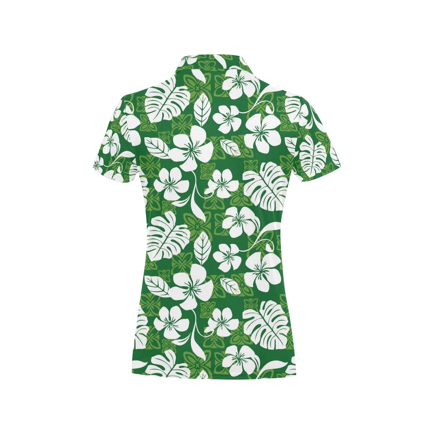 Hawaiian Themed Pattern Print Design H016 Women's Polo Shirt