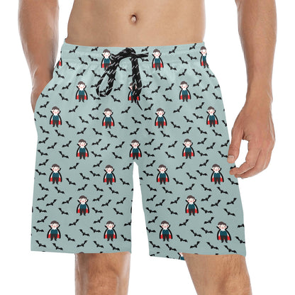 Vampire Print Design LKS304 Men's Swim Trunks Beach Shorts