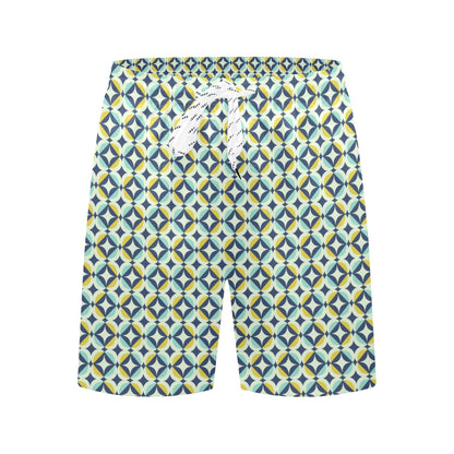 Swedish Design Pattern Men's Swim Trunks Beach Shorts