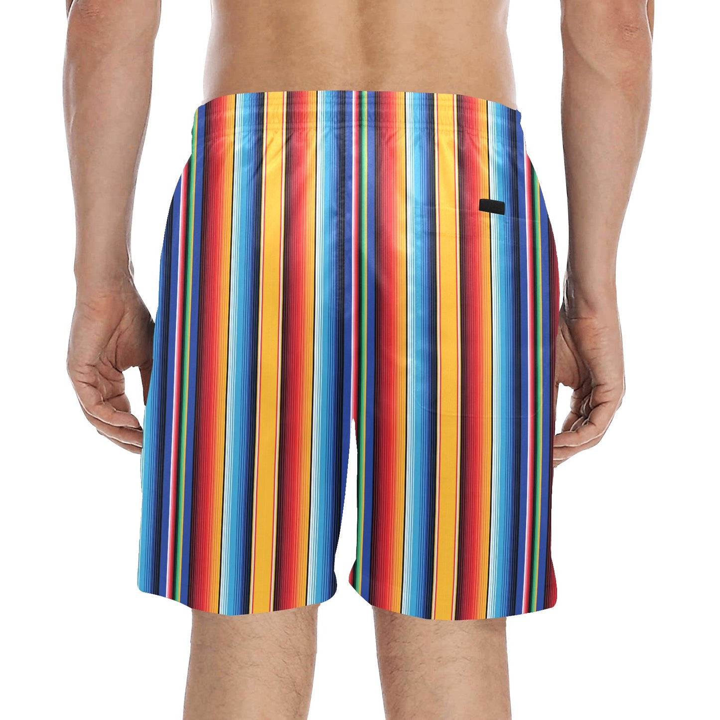 Mexican Blanket Stripe Print Pattern Men's Swim Trunks Beach Shorts