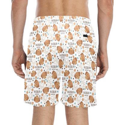 Vizslas Print Design LKS301 Men's Swim Trunks Beach Shorts