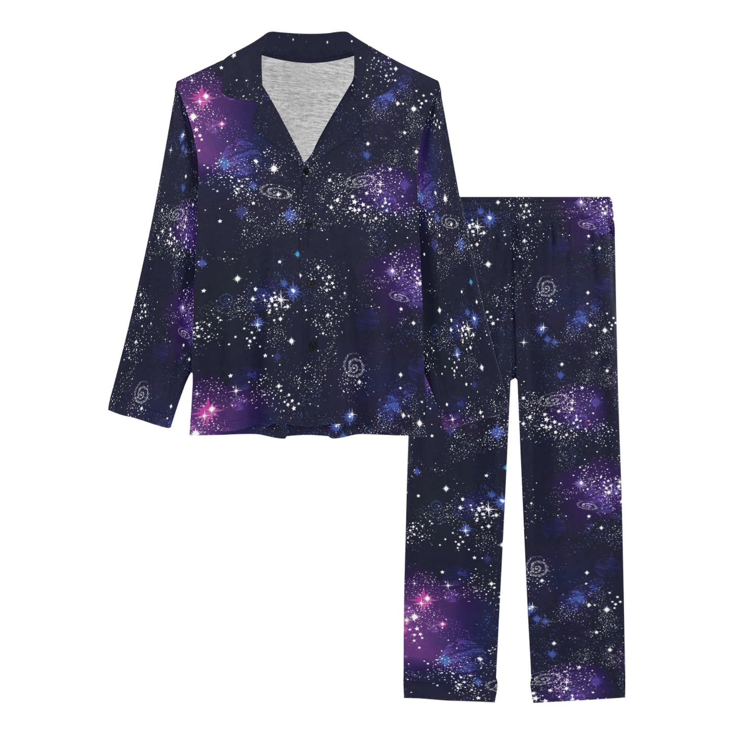 Cosmic Pattern Print Design 03 Women's Long Pajama Set
