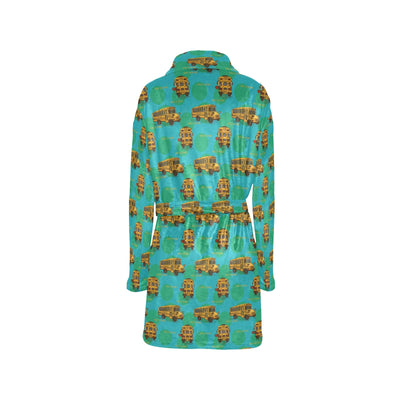 School Bus Print Design LKS308 Women's Fleece Robe