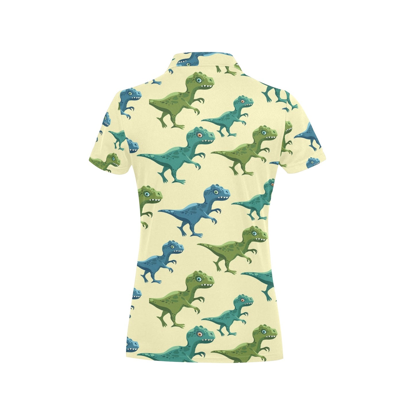 T Rex Pattern Print Design A04 Women's Polo Shirt
