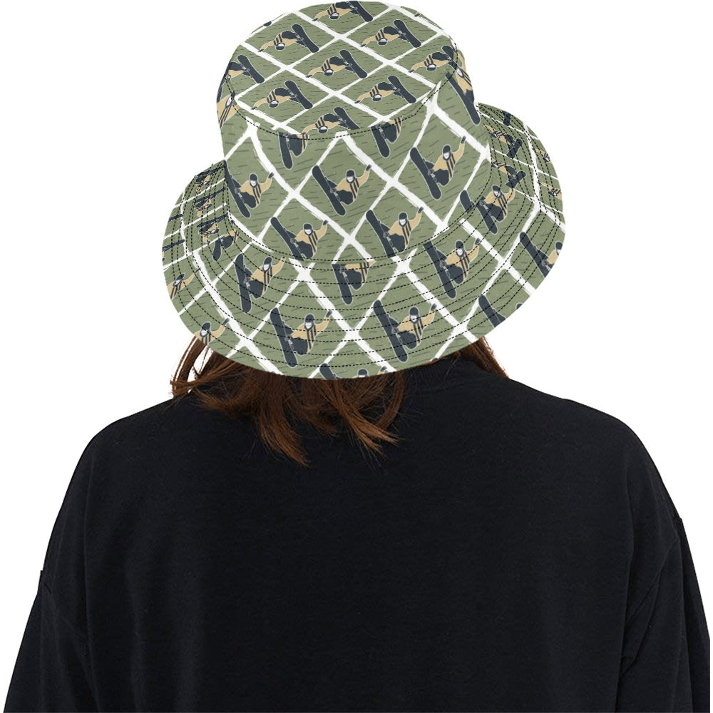 Snowboard Man Print Design LKS302 Unisex Bucket Hat