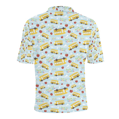 School Bus Back To School Print Design LKS303 Men Polo Shirt