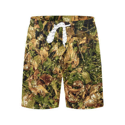 Camo Realistic Tree Forest Texture Print Men's Swim Trunks Beach Shorts