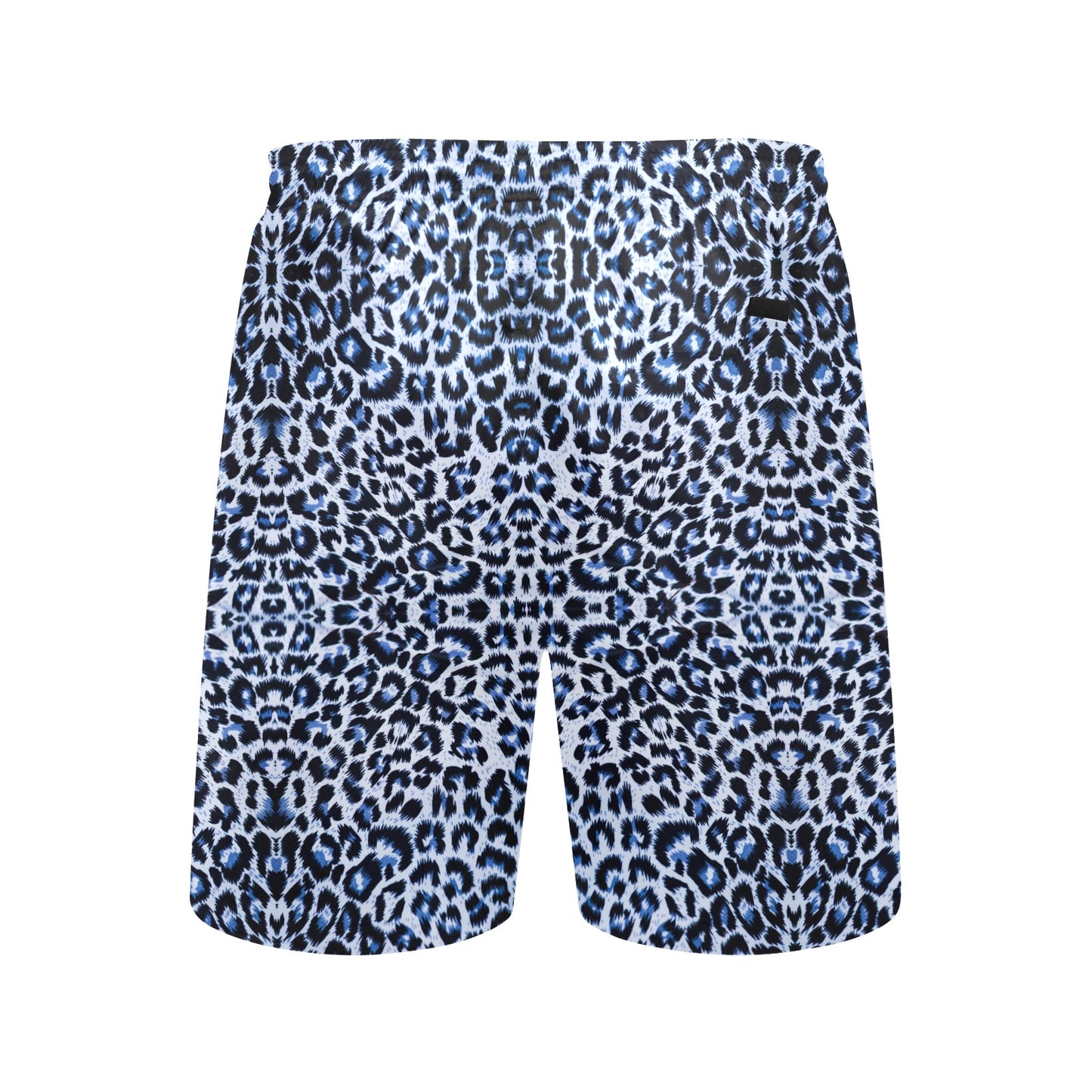 Leopard Blue Skin Print Men's Swim Trunks Beach Shorts