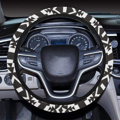 Tribal Pattern Print Design LKS303 Steering Wheel Cover with Elastic Edge