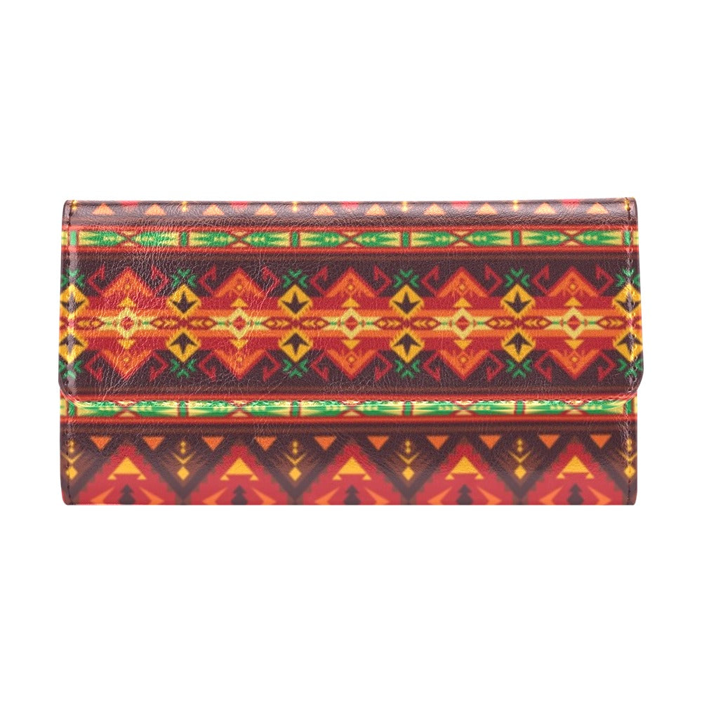 Southwest Pattern Print Design LKS309 Women's Trifold Wallet