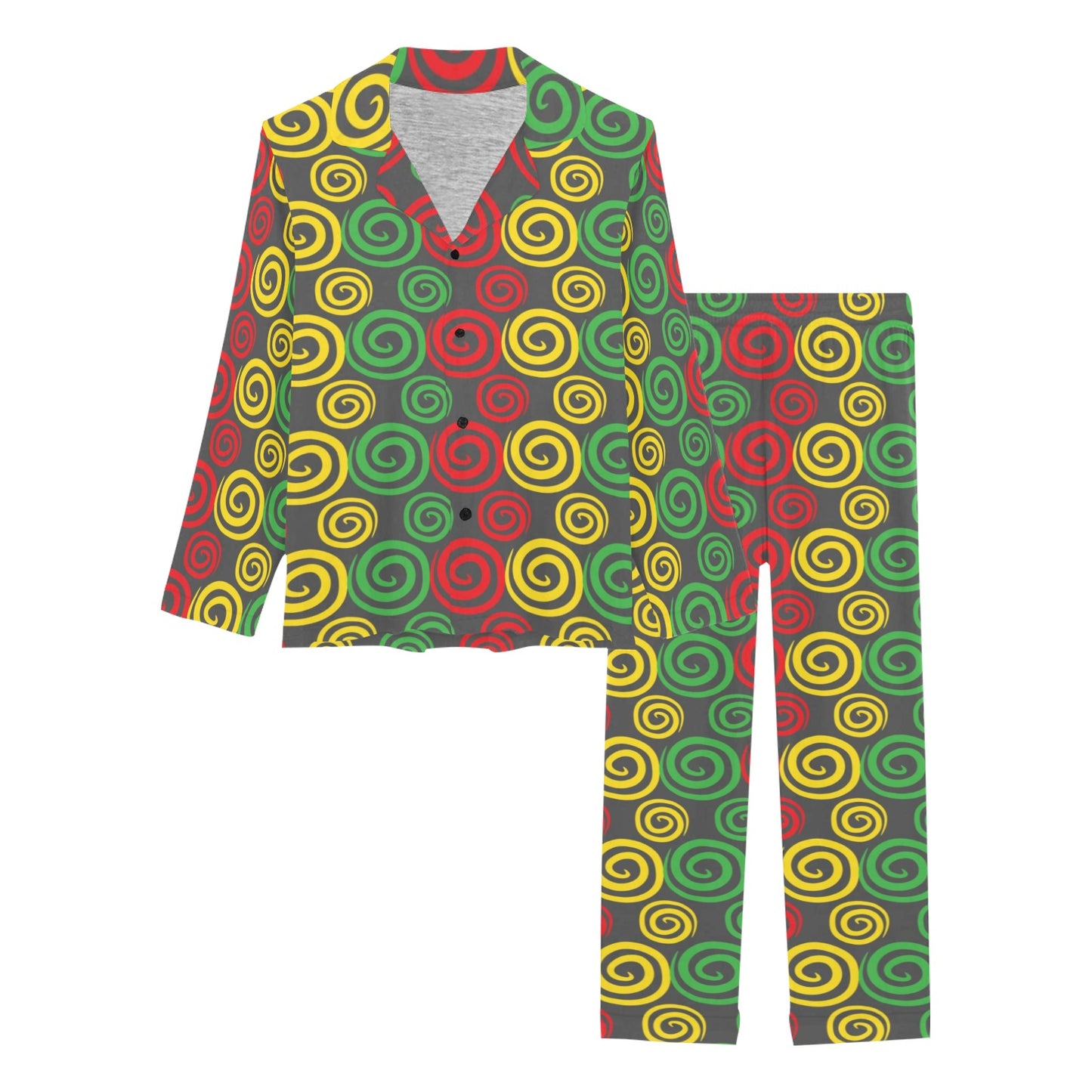 Rastafarian Pattern Print Design A05 Women's Long Pajama Set