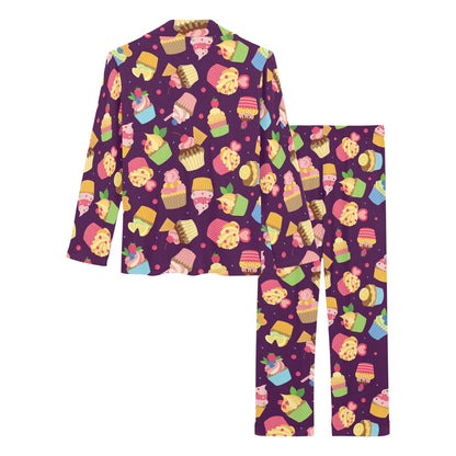 Cupcake Pattern Print Design 05 Women's Long Pajama Set