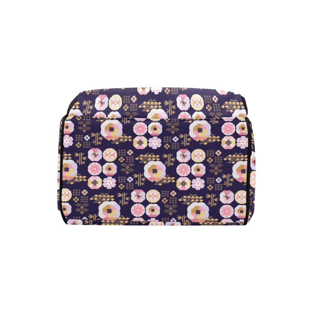 Sakura Japan Style Print Design LKS302 Diaper Bag Backpack
