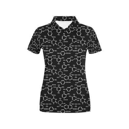 Chemical Pattern Print Design 02 Women's Polo Shirt