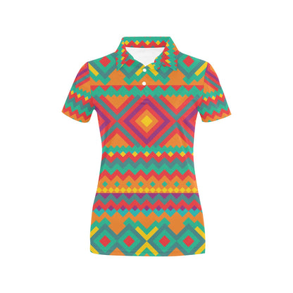 Mexican Pattern Print Design 04 Women's Polo Shirt