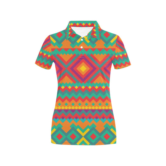 Mexican Pattern Print Design 04 Women's Polo Shirt