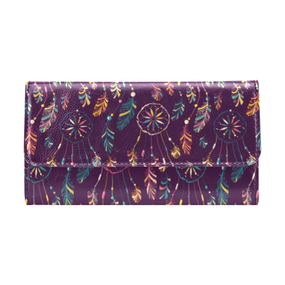 Dream Catcher Boho Design Women's Trifold Wallet