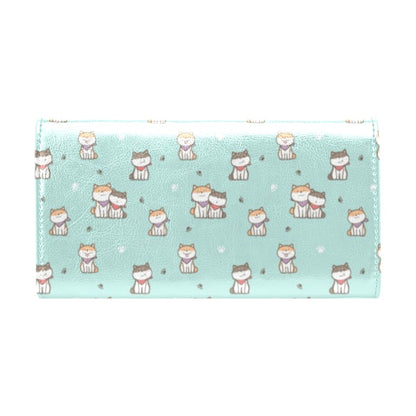 Shiba Inu Print Design LKS302 Women's Trifold Wallet