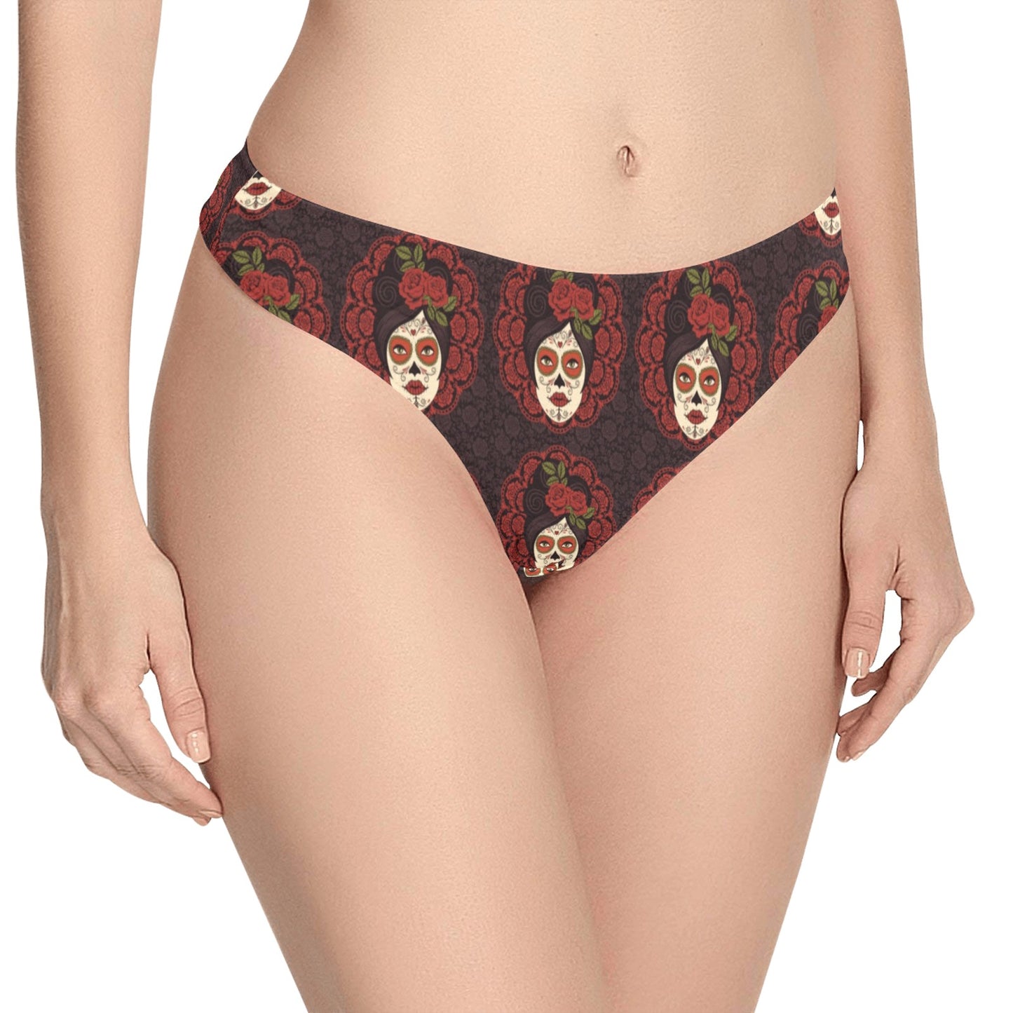 Day of the Dead Mexican Girl Women's Thongs