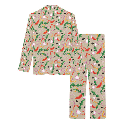 Salad Print Design LKS303 Women's Long Pajama Set