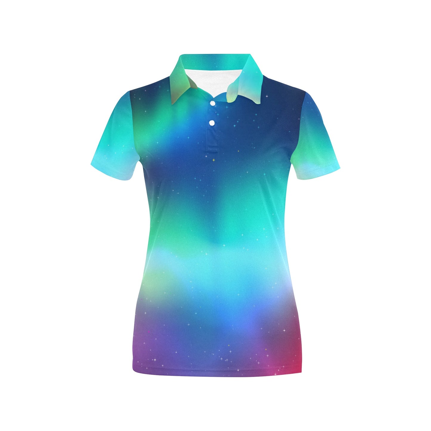 Aurora Borealis Pattern Print Design 02 Women's Polo Shirt