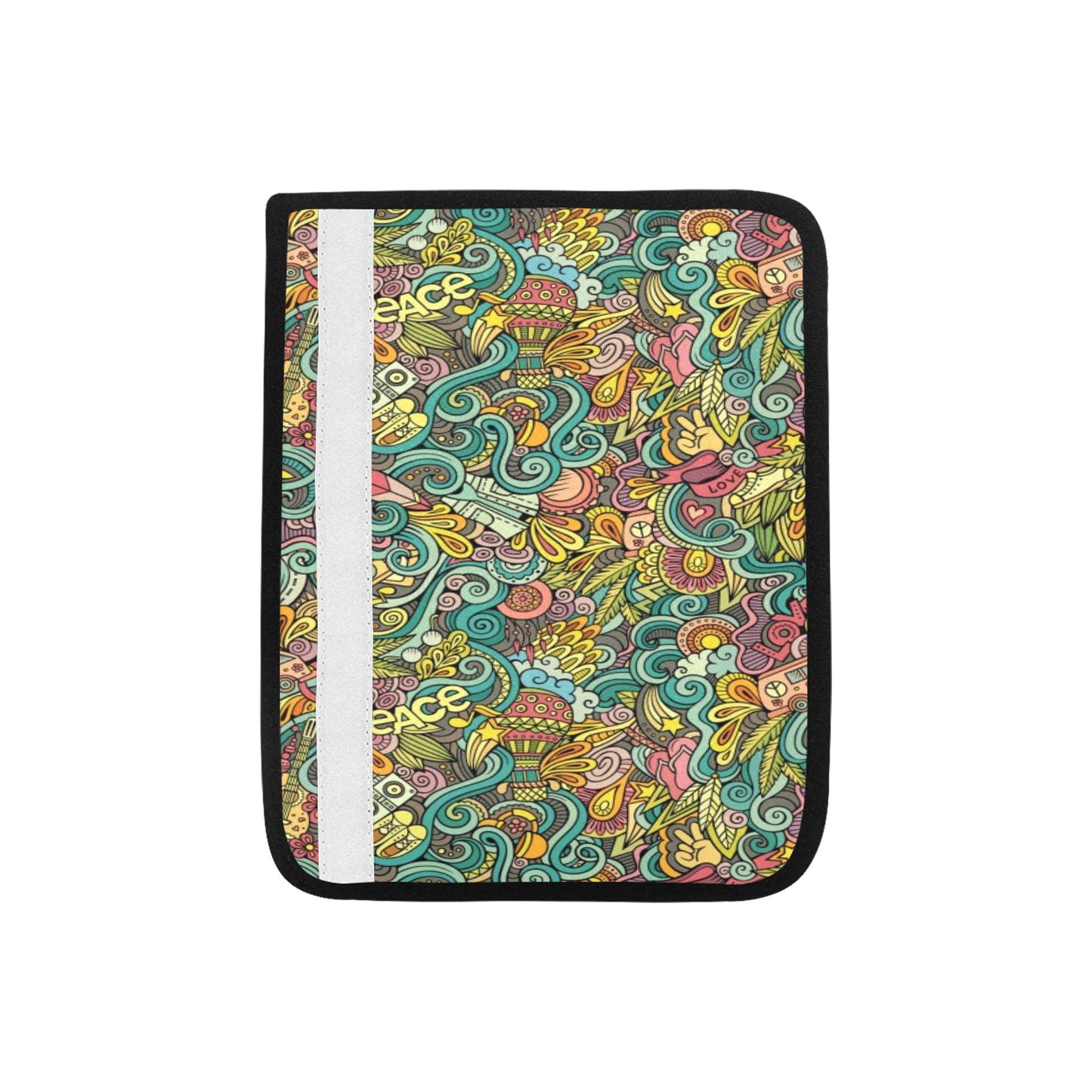 Hippie Print Design LKS302 Car Seat Belt Cover