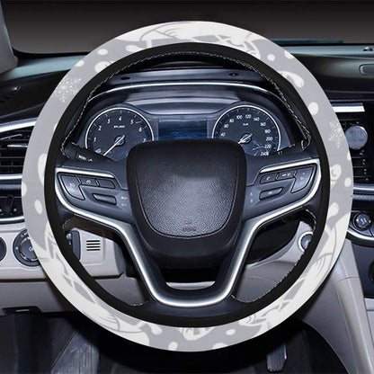 Snowmobile Print Design LKS302 Steering Wheel Cover with Elastic Edge
