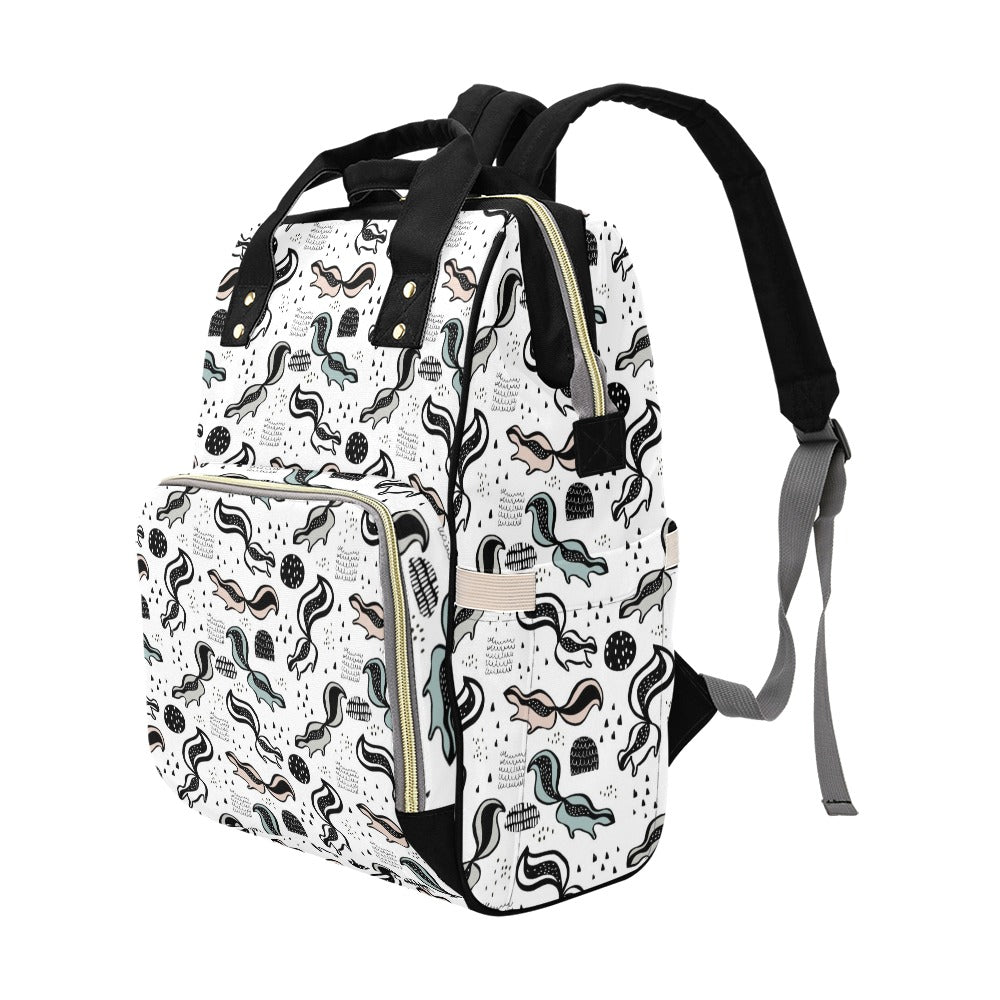 Skunk Print Design LKS303 Diaper Bag Backpack