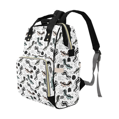 Skunk Print Design LKS303 Diaper Bag Backpack