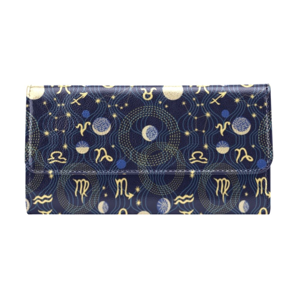 Zodiac Print Design LKS302 Women's Trifold Wallet