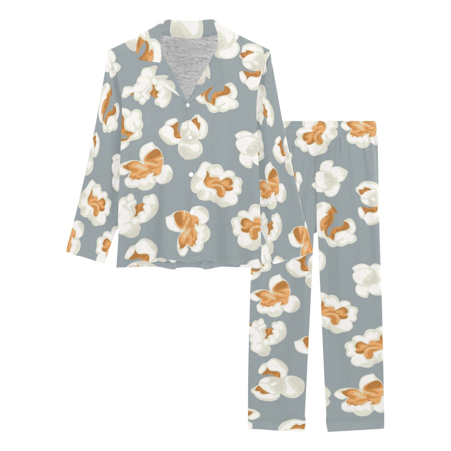 Popcorn Pattern Print Design A05 Women's Long Pajama Set