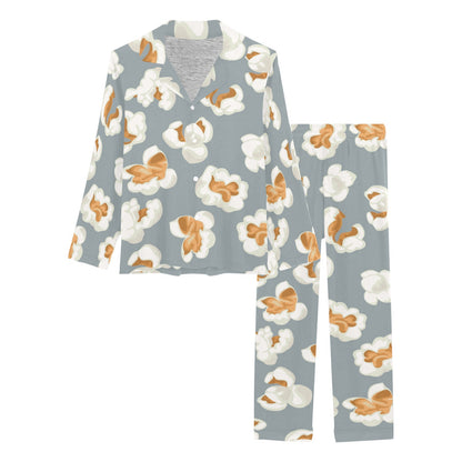 Popcorn Pattern Print Design A05 Women's Long Pajama Set