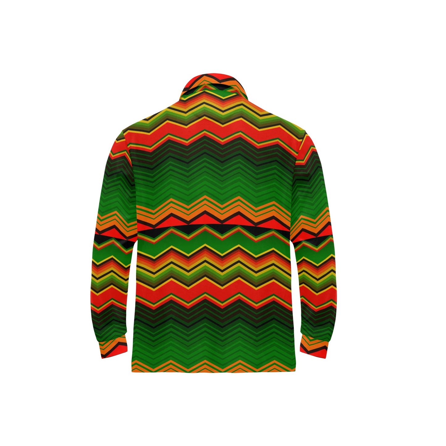 Serape Print Design LKS306 Long Sleeve Polo Shirt For Men's