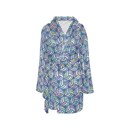 Volleyball Print Design LKS301 Women's Fleece Robe