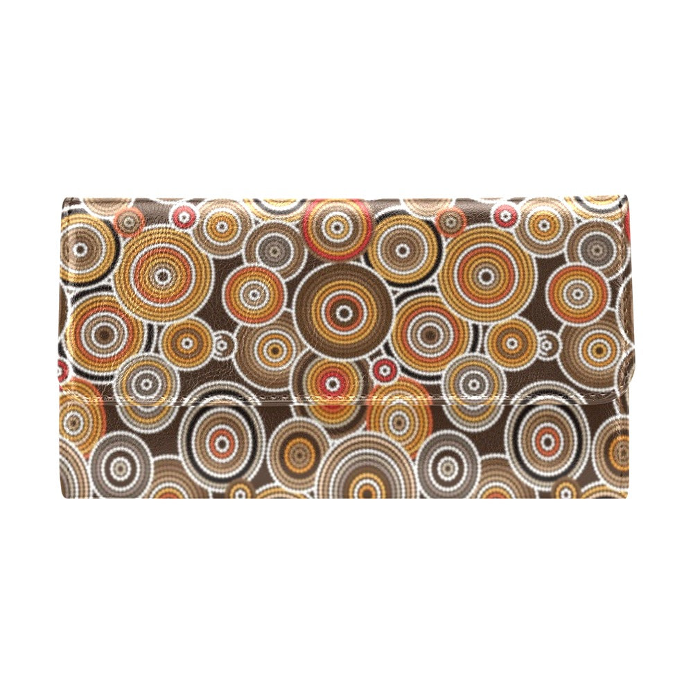 Aboriginal Print Design LKS402 Women's Trifold Wallet