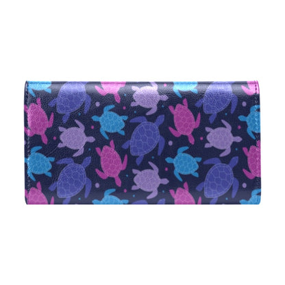 Sea Turtle Print Design LKS309 Women's Trifold Wallet