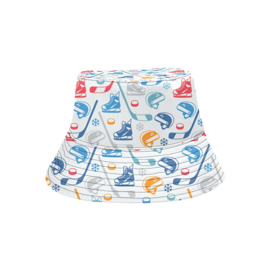 Hockey Equipment Print Design LKS301 Unisex Bucket Hat