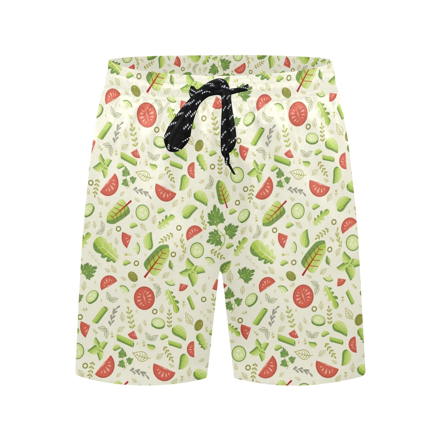 Salad Vegetable Print Design LKS302 Men's Swim Trunks Beach Shorts