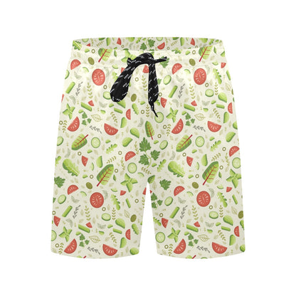 Salad Vegetable Print Design LKS302 Men's Swim Trunks Beach Shorts
