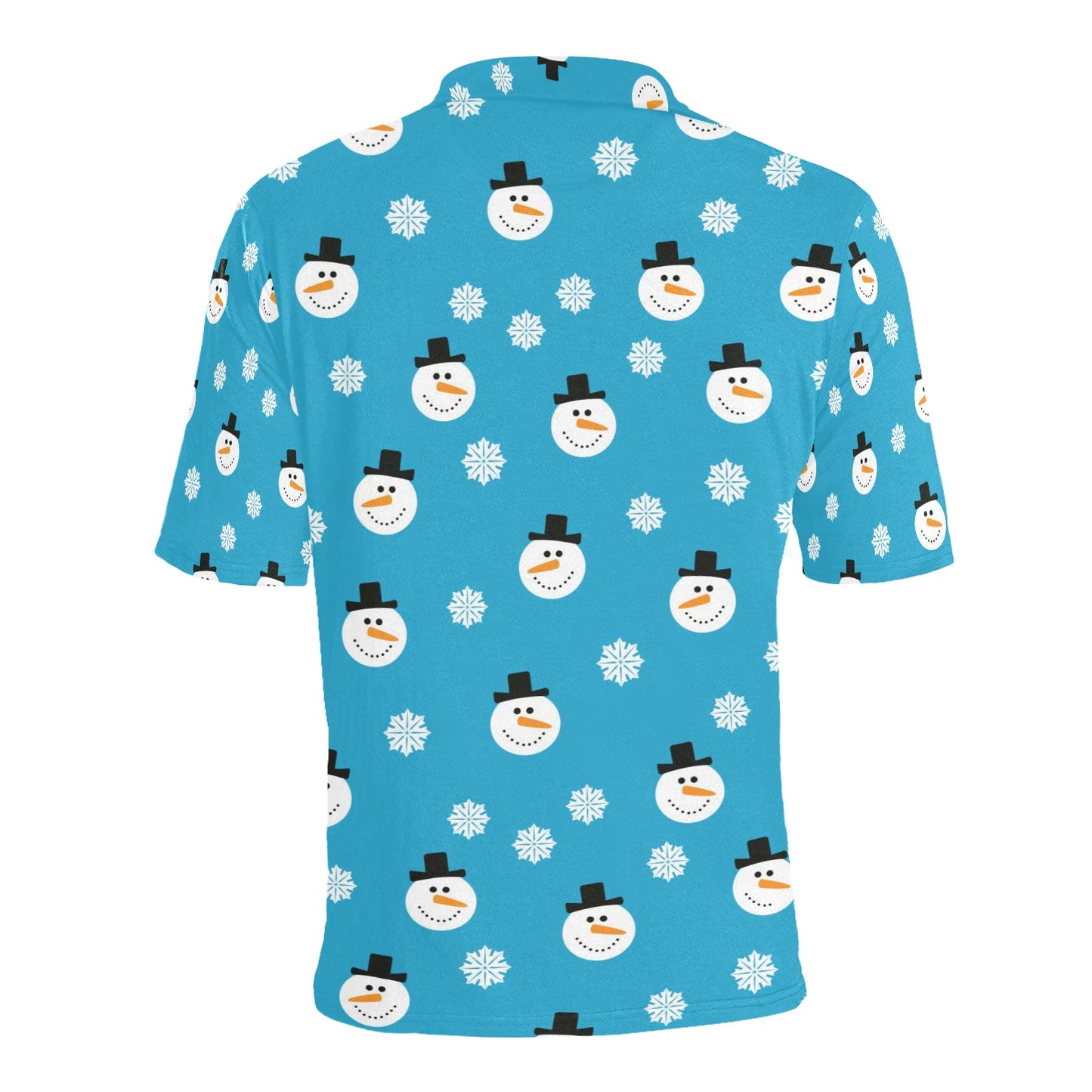 Snowman Print Design LKS303 Men Polo Shirt