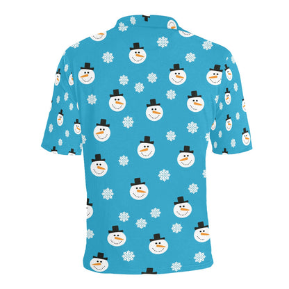 Snowman Print Design LKS303 Men Polo Shirt