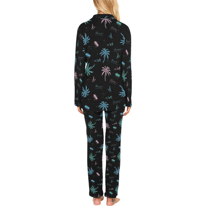 Aloha Hawaii Pattern Print Design 03 Women's Long Pajama Set